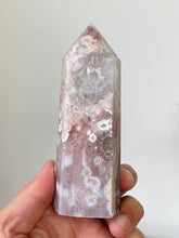 Load image into Gallery viewer, Large Pink Flower Agate Crystal Tower High Grade T035a
