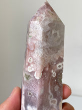 Load image into Gallery viewer, Large Pink Flower Agate Crystal Tower High Grade T035a