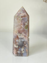 Load image into Gallery viewer, Large Pink Flower Agate Crystal Tower High Grade T035a