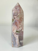 Load image into Gallery viewer, Large Pink Flower Agate Crystal Tower High Grade T035a