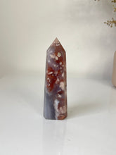 Load image into Gallery viewer, Large Black Flower Agate Crystal Tower High Grade T039a