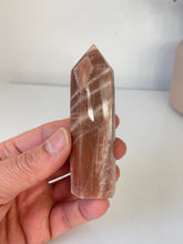 Load image into Gallery viewer, Peach Moonstone Sunstone Tower High Grade T066a