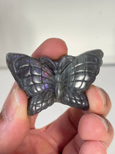 Load image into Gallery viewer, Purple Labradorite Butterfly Carving LA131