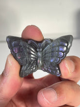 Load image into Gallery viewer, Purple Labradorite Butterfly Carving LA131