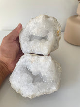 Load image into Gallery viewer, Moroccan Quartz Geode Pair (140mm) QG066