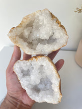 Load image into Gallery viewer, Moroccan Quartz Geode Pair (140mm) QG069