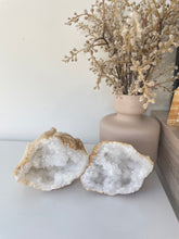 Load image into Gallery viewer, Moroccan Quartz Geode Pair (140mm) QG069