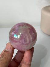 Load image into Gallery viewer, Aura Rose Quartz High Grade Crystal Sphere S203