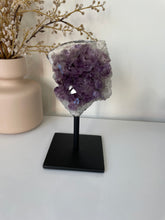 Load image into Gallery viewer, Amethyst High-Grade on Stand Natural Crystal Cluster A333