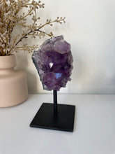 Load image into Gallery viewer, Amethyst High-Grade on Stand Natural Crystal Cluster A335