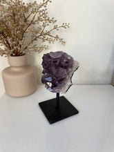 Load image into Gallery viewer, Amethyst High-Grade on Stand Natural Crystal Cluster A337
