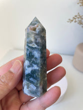 Load image into Gallery viewer, Moss Agate Tower High Grade Crystal T218a