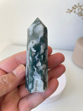 Load image into Gallery viewer, Moss Agate Tower High Grade Crystal T219a