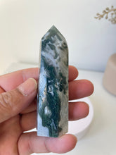 Load image into Gallery viewer, Moss Agate Tower High Grade Crystal T219a