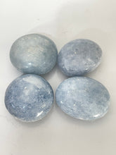 Load image into Gallery viewer, Blue Calcite Palm Stone Natural PS036 x 1