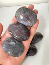 Load image into Gallery viewer, Purple Moss Agate Palm Stone Natural PS041 x 1