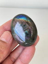 Load image into Gallery viewer, Purple Labradorite Crystal Palm Stones LA162
