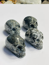Load image into Gallery viewer, Agate With Pyrite Crystal Skull S095