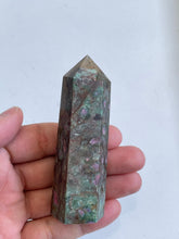 Load image into Gallery viewer, Ruby in Fuchsite Generator/Tower Natural Crystal T219
