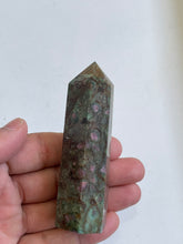 Load image into Gallery viewer, Ruby in Fuchsite Generator/Tower Natural Crystal T219