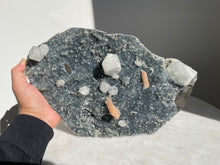 Load image into Gallery viewer, Large Blue Chalcedony & Apophyllite Cluster AP693