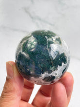 Load image into Gallery viewer, Moss Agate Crystal Sphere S156