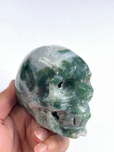 Load image into Gallery viewer, Moss Agate Crystal Big Skull  S074
