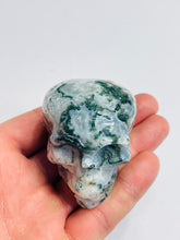 Load image into Gallery viewer, Moss Agate Crystal  Skull  S097