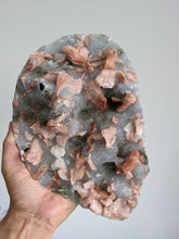 Load image into Gallery viewer, Chalcedony with Stilbite Crystal Cluster AP171