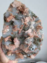 Load image into Gallery viewer, Chalcedony with Stilbite Crystal Cluster AP171
