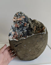 Load image into Gallery viewer, Large Apophyllite + Chalcedony+ Heulandite Geode Crystal AP177