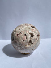 Load image into Gallery viewer, Pink Crazy Lace Agate sphere AG123