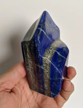 Load image into Gallery viewer, Lapis Lazuli Polished Specimen Mineral Rock 570g 110x80mm(High Grade) - Crystal King Australia
