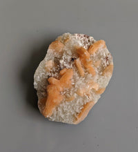 Load image into Gallery viewer, Dark Orange Stilbite with Chalcedony Natural Crystal 130x95mm - Crystal King Australia