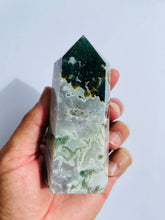 Load image into Gallery viewer, Large Moss Agate Tower High Grade Crystal T767