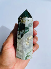 Load image into Gallery viewer, Large Moss Agate Tower High Grade Crystal T767
