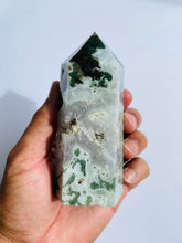 Load image into Gallery viewer, Large Moss Agate Tower High Grade Crystal T767
