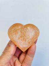 Load image into Gallery viewer, Orange Selenite Crystal Heart (6cm) SN031 x 1