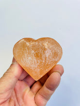 Load image into Gallery viewer, Orange Selenite Crystal Heart (6cm) SN031 x 1