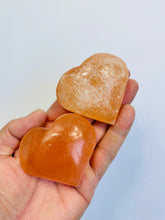 Load image into Gallery viewer, Orange Selenite Crystal Heart (6cm) SN031 x 1