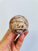 Load image into Gallery viewer, Pink Lace Agate sphere AG187