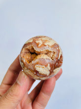 Load image into Gallery viewer, Pink Lace Agate sphere AG189