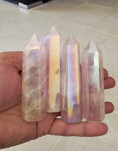 Load image into Gallery viewer, 1 x Aura Rose Quartz Crystal Tower T296a
