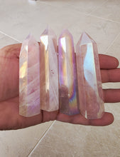 Load image into Gallery viewer, 1 x Aura Rose Quartz Crystal Tower T296a
