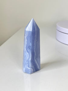 Blue Lace Agate Tower High Grade T181a