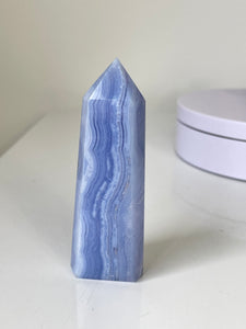 Blue Lace Agate Tower High Grade T182a