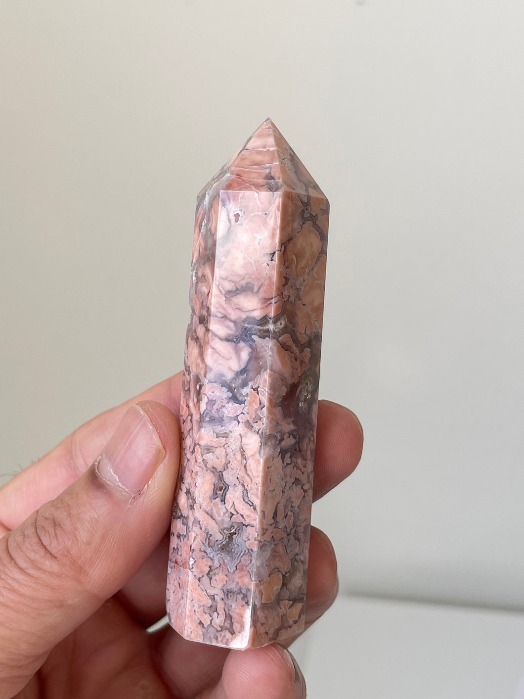 Pink Agate Tower High Grade T195a