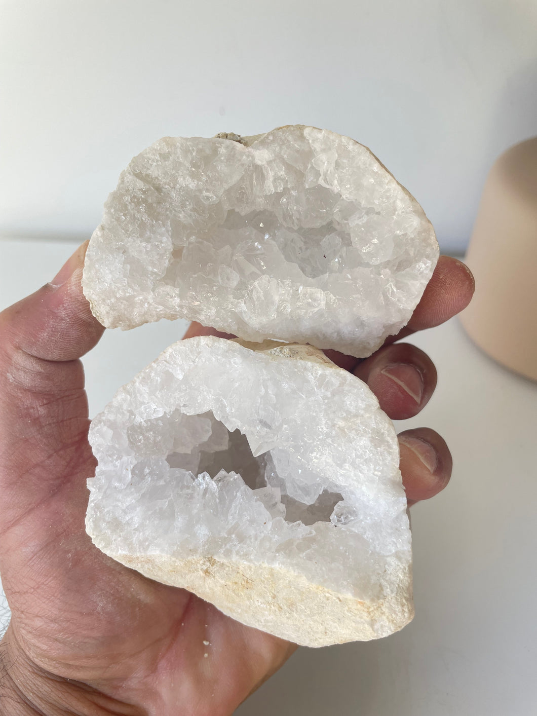 Moroccan Quartz Geode Pair (90mm) QG071