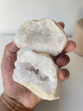 Load image into Gallery viewer, Moroccan Quartz Geode Pair (90mm) QG071
