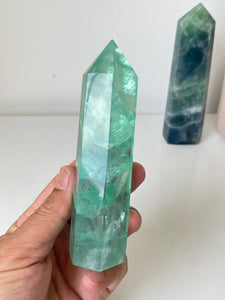 Gemmy Green Fluorite Crystal Tower T250a